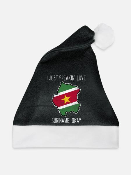 Herzlicher Surinamer Paramaribo - Weihnachtsmütze - Schwarz/Weiß