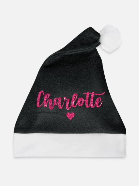 Charlotte Herz Pink - Weihnachtsmütze - Schwarz/Weiß