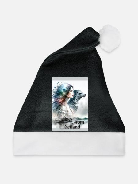 Selkies aus Shetland - Weihnachtsmütze - Schwarz/Weiß