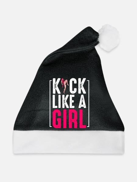 Kickboxing - Weihnachtsmütze - Schwarz/Weiß
