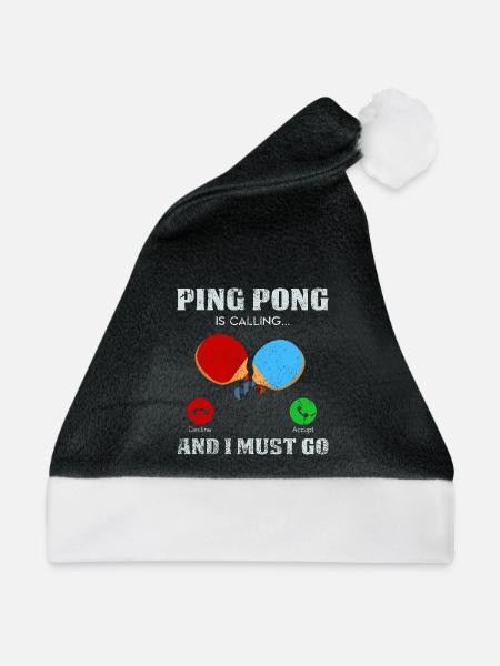Ping Pong Ruf: Jetzt Losgehen - Weihnachtsmütze - Schwarz/Weiß