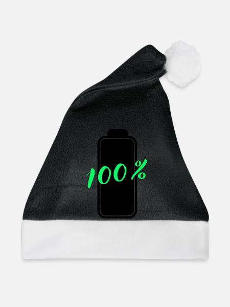 Batterie hat 100% volle Energie - Weihnachtsmütze -