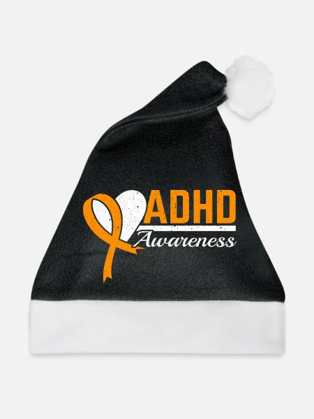 ADHS-Bewusstsein Nuerodiversität Anders denken - Weihnachtsmütze - Schwarz/Weiß - Vorne