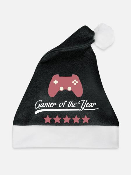Gamer des Jahres Controller - Weihnachtsmütze - Schwarz/Weiß - Vorne