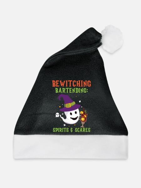 Verhexendes Bartending: Geister & Schreckgespenste - Weihnachtsmütze - Schwarz/Weiß