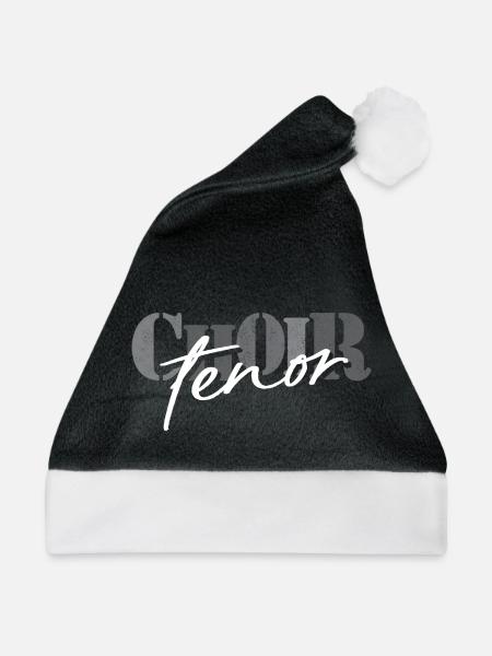 Choir Tenor singer - Weihnachtsmütze - Schwarz/Weiß - Vorne