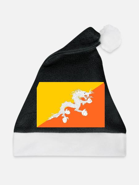 Bhutan - Weihnachtsmütze - Schwarz/Weiß