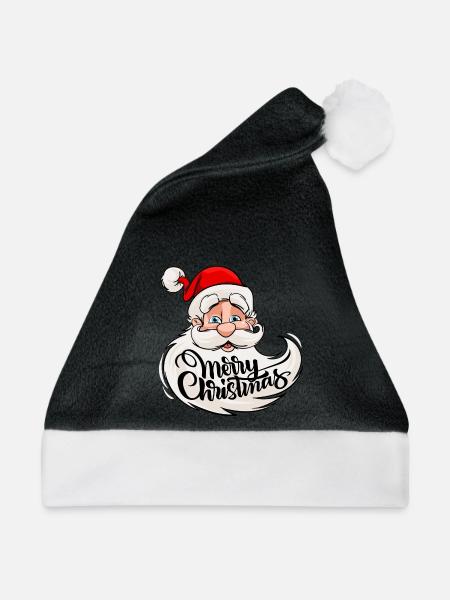 Merry Christmas - Weihnachtsmann mit Rauschebart - Weihnachtsmütze - 