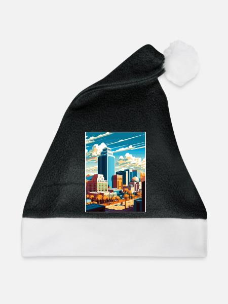 Tucson Arizona Vintage Reiseposter WPA Souvenir - Weihnachtsmütze - Schwarz/Weiß - Vorne