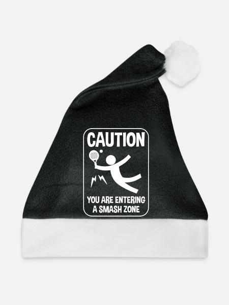 Padel Padelspieler Padeltennis Paddle Padeltrainer - Weihnachtsmütze - Schwarz/Weiß - Vorne