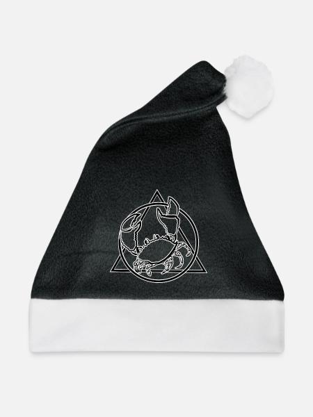 Flinke Strandkrabbe Nordseeküste - Weihnachtsmütze - Schwarz/Weiß - Vorne