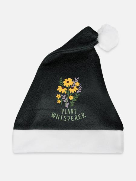Blumen Pflanzen - Weihnachtsmütze - Schwarz/Weiß