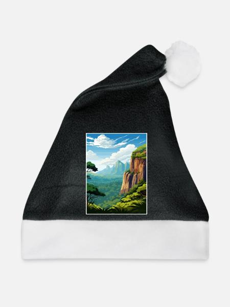 Corcovado Nationalpark Costa Rica Reiseposter - Weihnachtsmütze - Schwarz/Weiß - Vorne