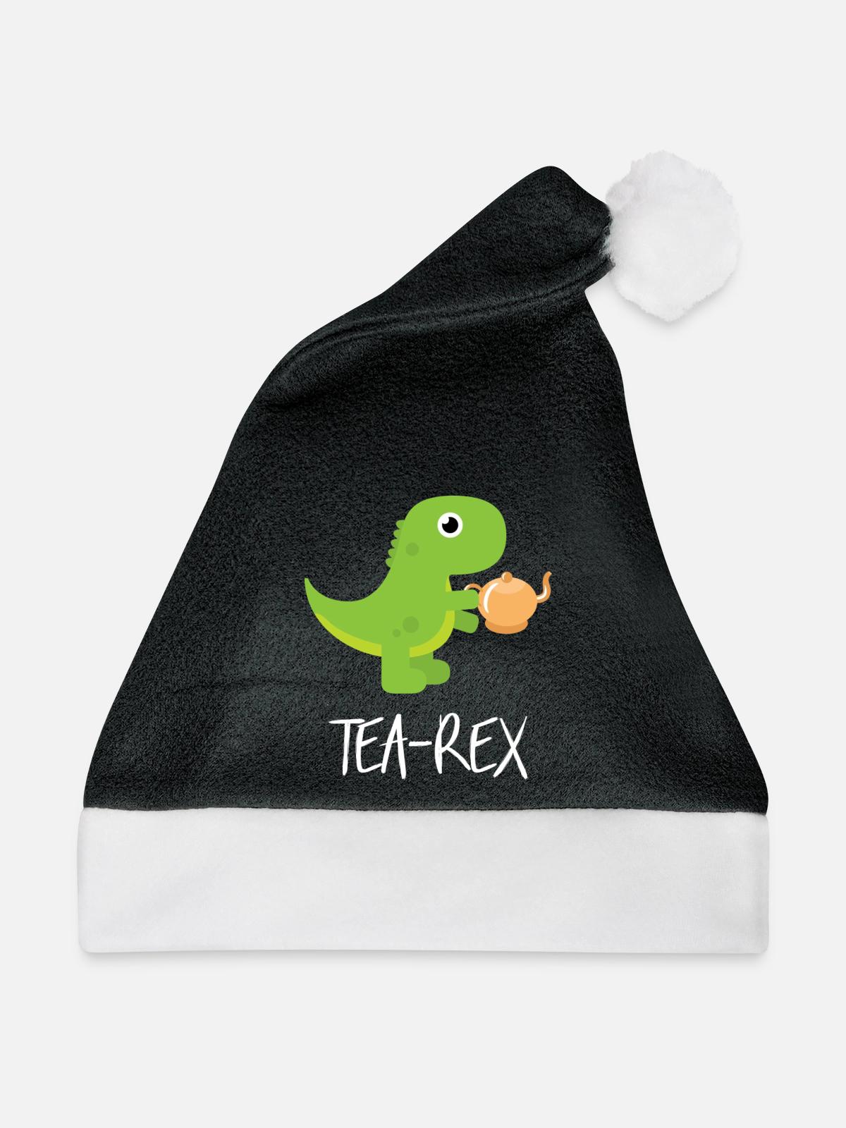 Tee - Weihnachtsmütze - Schwarz/Weiß - Vorne