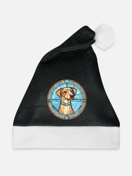 Skandinavische Hunderasse Buntes Glas - Weihnachtsmütze -