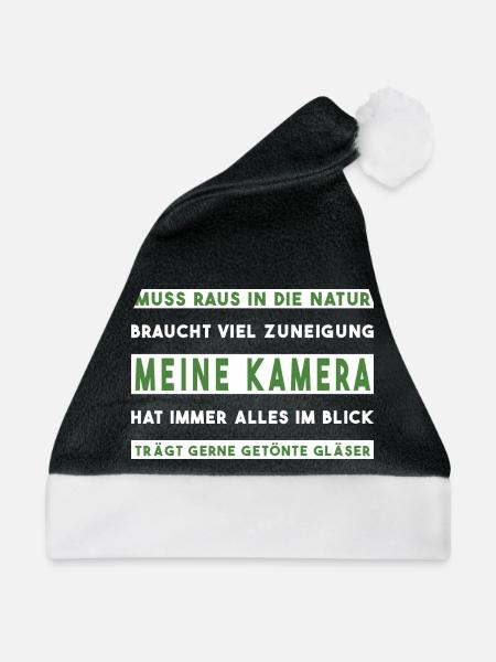 Fotograf fotografieren Naturfotograf - Weihnachtsmütze - Schwarz/Weiß
