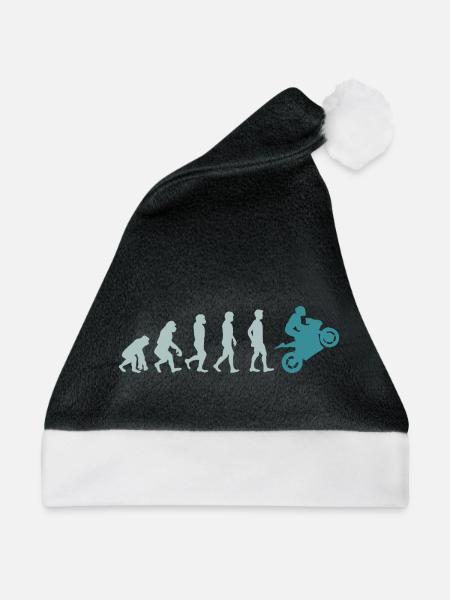 Evolution Motorrad fahren - Weihnachtsmütze - Schwarz/Weiß