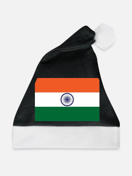Indien - Weihnachtsmütze - Schwarz/Weiß
