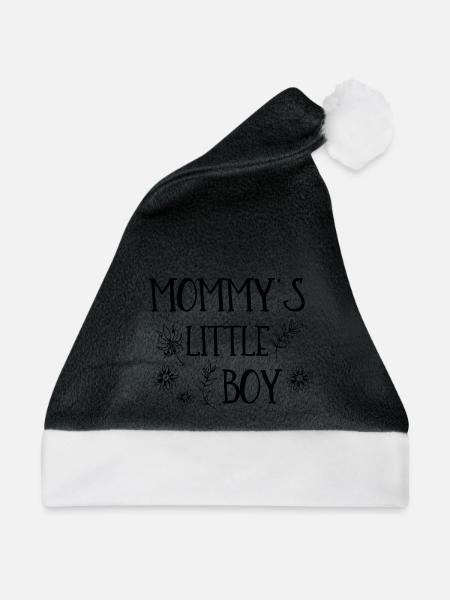 MOMMY'S LITTLE BOY - Weihnachtsmütze - Schwarz/Weiß - Vorne