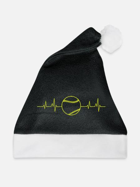 Herzschlag Tennisball Neon - Weihnachtsmütze - Schwarz/Weiß