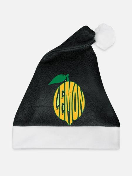 Lemon Zitrone - Weihnachtsmütze - Schwarz/Weiß
