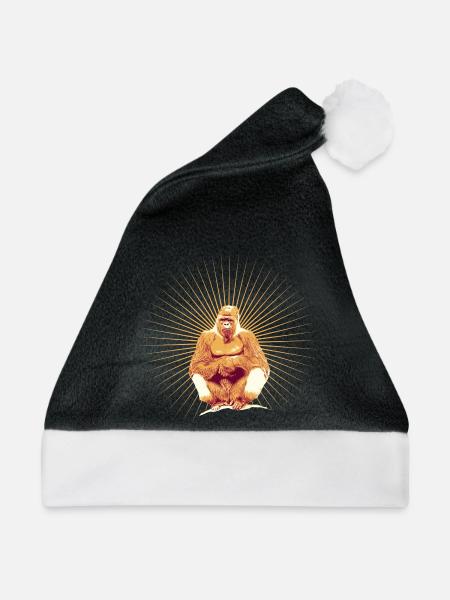 Gorilla Retro - Weihnachtsmütze - Schwarz/Weiß