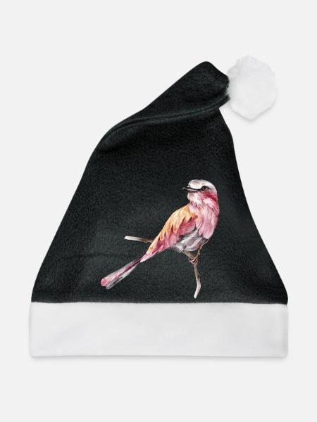 Vogel - Weihnachtsmütze - Schwarz/Weiß