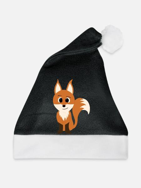 Fuchs - Weihnachtsmütze - Schwarz/Weiß