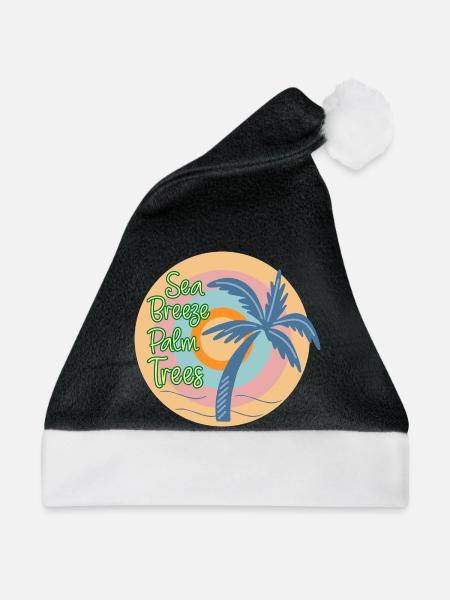 Meeresbrise Palmenbaum - Weihnachtsmütze - Schwarz/Weiß