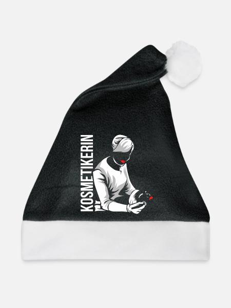 Charmante Kosmetikerin Maniküre - Weihnachtsmütze - Schwarz/Weiß