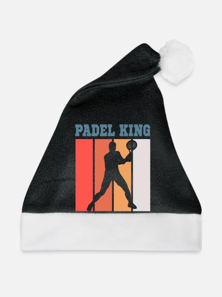 Padel Padelspieler Padeltennis Paddle Padeltrainer - Weihnachtsmütze - Schwarz/Weiß - Vorne