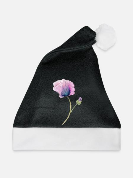 Blume - Weihnachtsmütze - Schwarz/Weiß