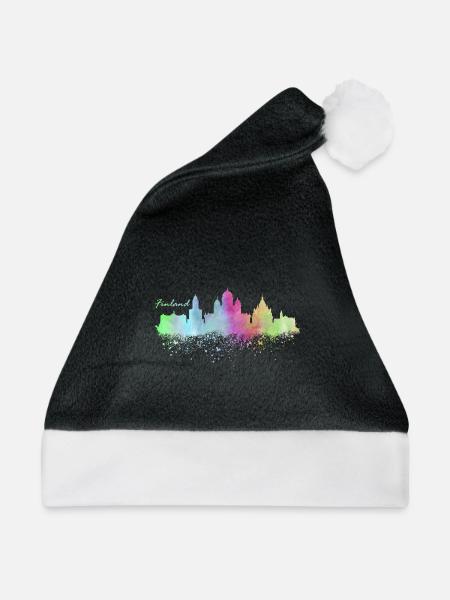 Finnland - Weihnachtsmütze - Schwarz/Weiß