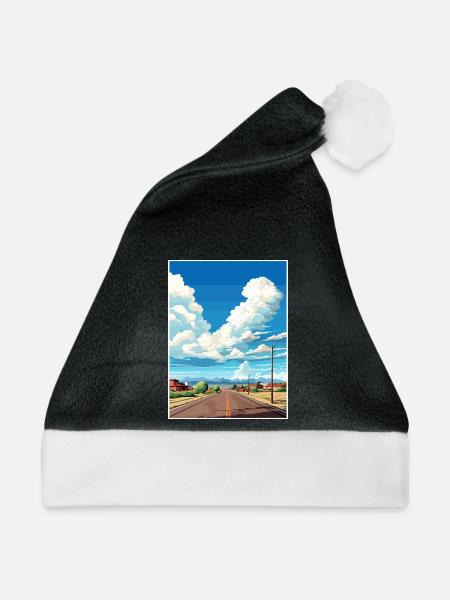 Hurrikan Utah Vintage Reiseposter WPA Souvenir - Weihnachtsmütze - Schwarz/Weiß - Vorne