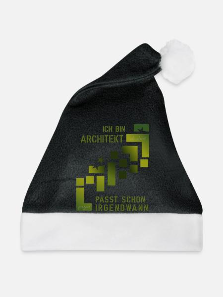 Architekt - Weihnachtsmütze - Schwarz/Weiß