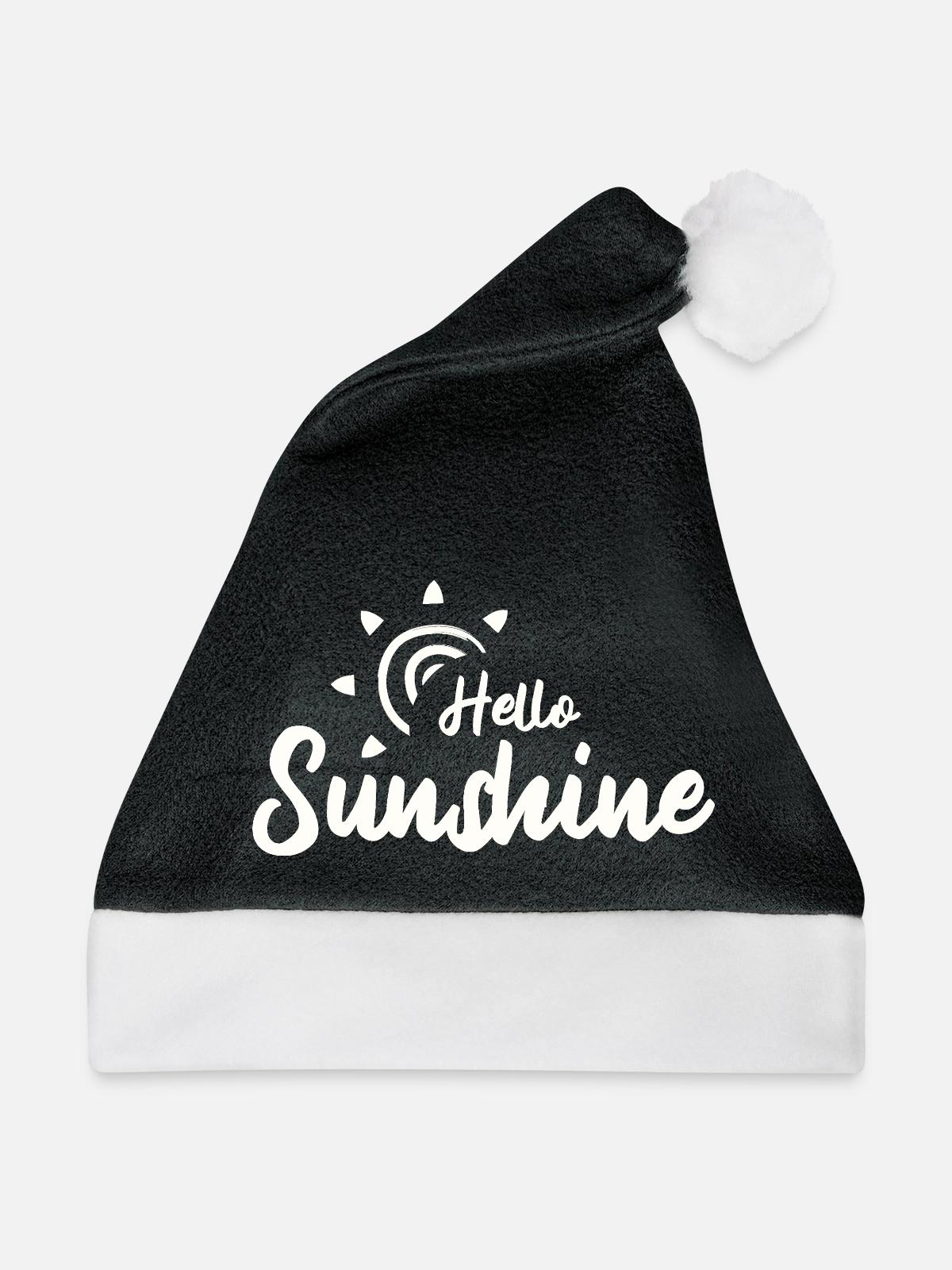 Hello Sunshine - Weihnachtsmütze - Schwarz/Weiß - Vorne