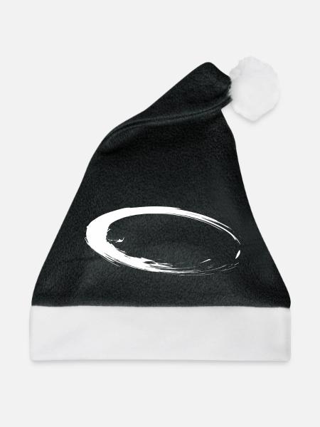 Kreis liegend Kreis Design Form in Weiß Vektor Neu - Weihnachtsmütze - Schwarz/Weiß - Vorne