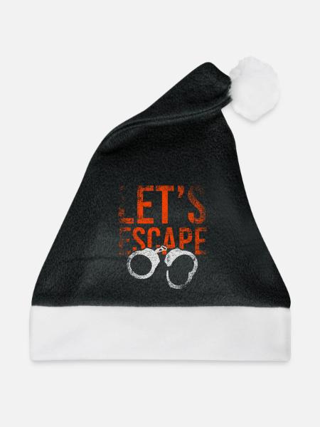 Lets Escape Prison - Weihnachtsmütze - Schwarz/Weiß