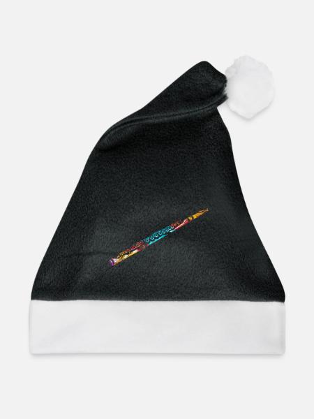 Schwungvolle Konzertflöte Marschmusik - Weihnachtsmütze - Schwarz/Weiß