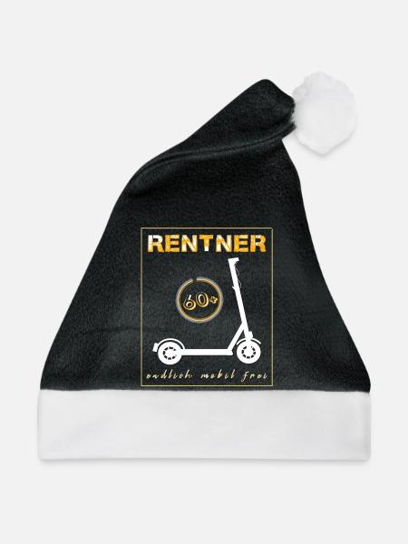 Rentner mobil - Weihnachtsmütze - Schwarz/Weiß - Vorne