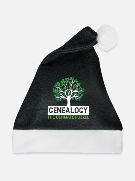 Genealogie Das ultimative Rätsel Genealogen - Weihnachtsmütze - Schwarz/Weiß