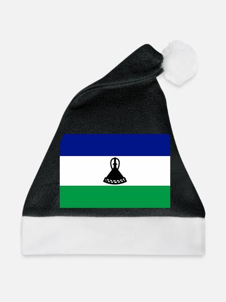 Lesotho - Weihnachtsmütze - Schwarz/Weiß - Vorne