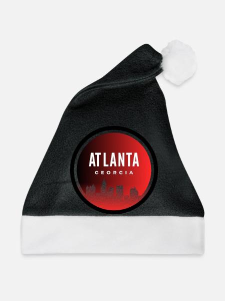 "Lebendige Atlanta-Verschmelzung von Geschichte und Innovation - Weihnachtsmütze - Schwarz/Weiß - Vorne