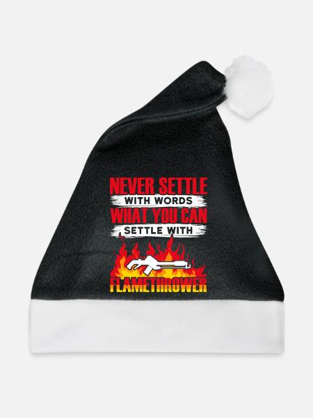Flammenwerfer Lover Flammenwerfer Hot Burn - Weihnachtsmütze - Schwarz/Weiß