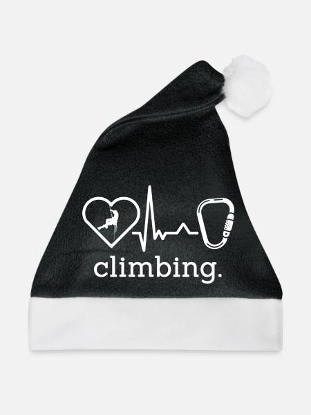 Klettern Kletterhalle Kletterer Bouldern - Weihnachtsmütze - Schwarz/Weiß
