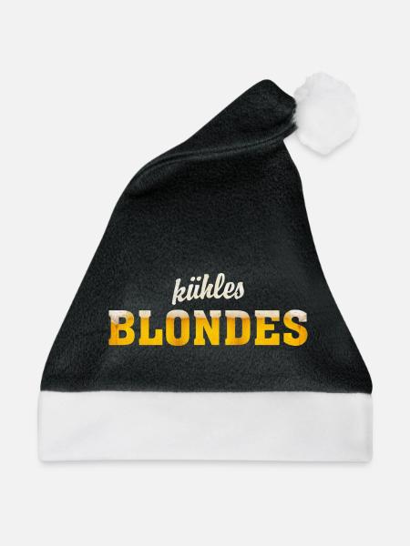 kühles Blondes - Weihnachtsmütze - Schwarz/Weiß - Vorne