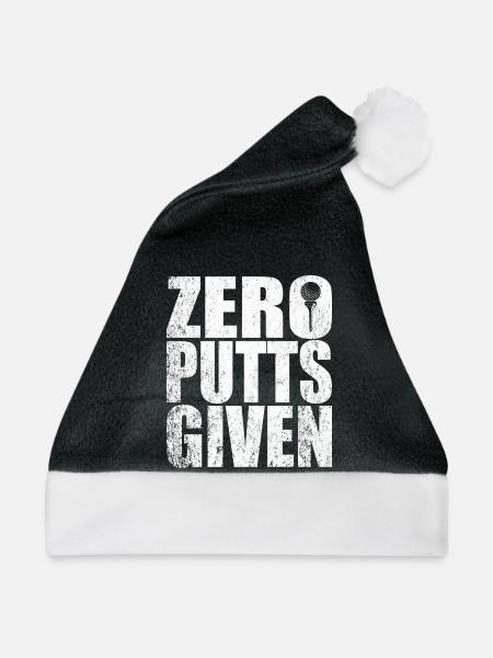 Zéro putt donné golfeur joueur de golf blagues - Weihnachtsmütze - Schwarz/Weiß - Vorne
