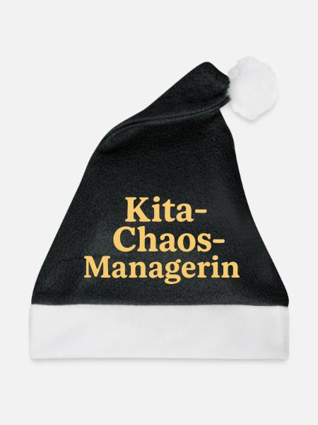 Kita Chaos Managerin (sonnengelb) - Weihnachtsmütze - Schwarz/Weiß