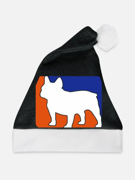 french bulldog1 - Weihnachtsmütze - Schwarz/Weiß