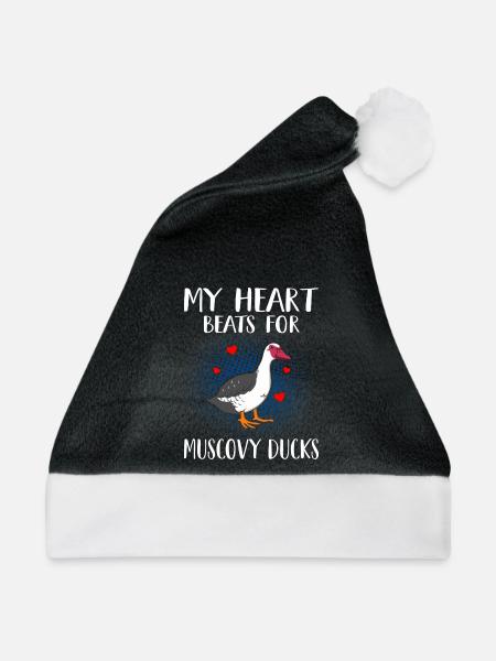 Muscovy Ducks - Weihnachtsmütze - Schwarz/Weiß